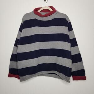 Vintage Coca Cola Sweater Blue Stripe 90s Grunge Skater Punk Large Shirt